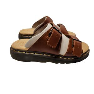 Dr. Martens JOSEF Leather Sandals – Men’s 12 (EU 46) Brown Double Buckle